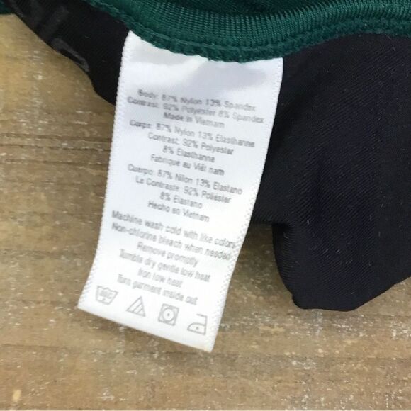 Alo Yoga green grey black sports workout yoga bra top spaghetti straps size XS - Picture 7 of 8